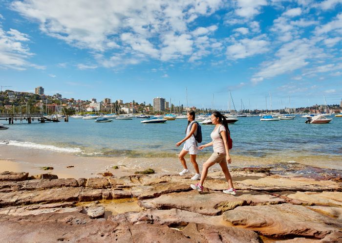 Forty Baskets Beach, Balgowlah Friends enjoying a walk along Forty Baskets Beach, Balgowlah