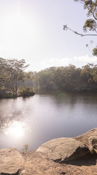 Couple enjoying a walk along the banks of the Parramatta River, Parramatta